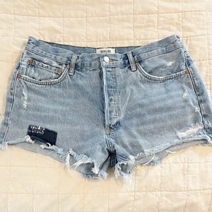 🚨LAST CHANCE🚨 AGOLDE Parker Patched Distressed Shorts Swapmeet